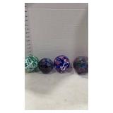 Signed art glass ornaments