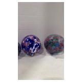 Signed art glass ornaments