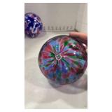 Signed art glass ornaments