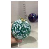 Signed art glass ornaments