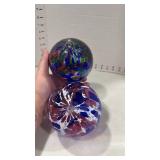 Signed art glass ornaments