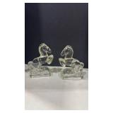 Clear Glass Horse Figurines