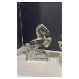 Clear Glass Horse Figurines