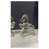Clear Glass Horse Figurines
