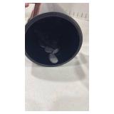 Black ceramic tea pot and black glass vase