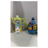 Burleigh pitcher, and stackable teapot with cups