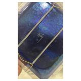 Signed glass plate