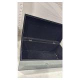 Mirrored decorative storage box 6x14x7