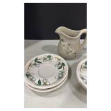 Dogwood Pattern tea plates with Creamer