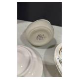 Dogwood Pattern tea plates with Creamer