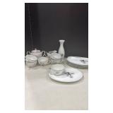 Kutani Pine Branch Tea Set with Bird Motif