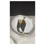 House of Erte decorative plates and vase