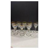 Golden Suszy crystal wine glasses set of 8