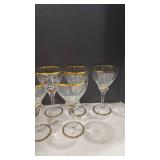 Golden Suszy crystal wine glasses set of 8