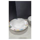 Mikasa Headline pattern serving bowl and 12 soup bowls bring own packing