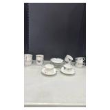 Mikasa Headline pattern tea cups with saucers 20 in total