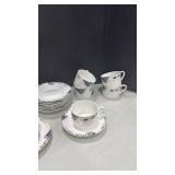 Mikasa Headline pattern tea cups with saucers 20 in total
