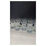Heavy based shot glasses set of 11
