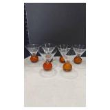 MCM martini glasses signed by E. Cointreau set of 6