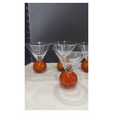 MCM martini glasses signed by E. Cointreau set of 6