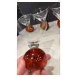 MCM martini glasses signed by E. Cointreau set of 6