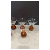 MCM martini glasses signed by E. Cointreau set of 6