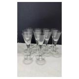 Traditional Clear Glass Cordial Set