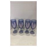 Lavender Purple Wine Glasses Set