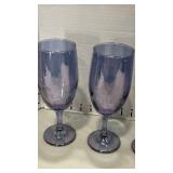 Lavender Purple Wine Glasses Set