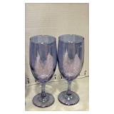 Lavender Purple Wine Glasses Set
