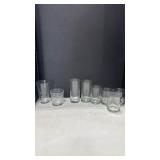 Clear thumb print and other drinking glasses