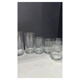 Clear thumb print and other drinking glasses