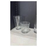 Clear thumb print and other drinking glasses