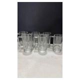 Etched monogrammed glass Beer Mug Set