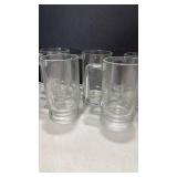 Etched monogrammed glass Beer Mug Set