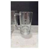 Etched monogrammed glass Beer Mug Set