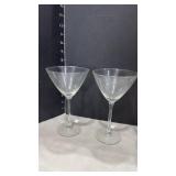 Classic Clear Martini Glasses Set of 4