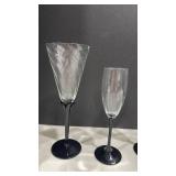Black Stem Champagne Flutes