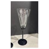 Black Stem Champagne Flutes