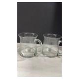 Clear Glass mugs Set of 4