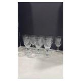 Set of 8 Classic Clear Glass Wine Goblets