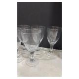 Set of 8 Classic Clear Glass Wine Goblets