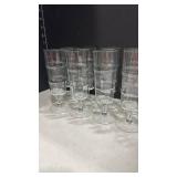 Stemmed drinking glass with bamboo pattern set of 12