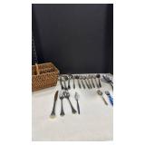 Yamazaki and other silverware with storage basket