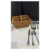 Yamazaki and other silverware with storage basket