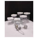 6pcs Canister Set with Steel Tea Infusers