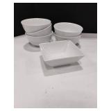 5 Bowls and a Square Bowl