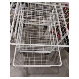 3 Drawer Wire Storage Bins with Wheels.  32 x 18 x 21