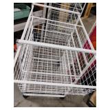 3 Drawer Wire Storage Bins with Wheels.  32 x 18 x 21