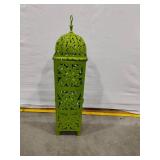 Green Moroccan Style Lantern.  30 inches tall